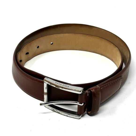 Cole Haan Leather Belt Cognac Brown - Picture 1 of 5